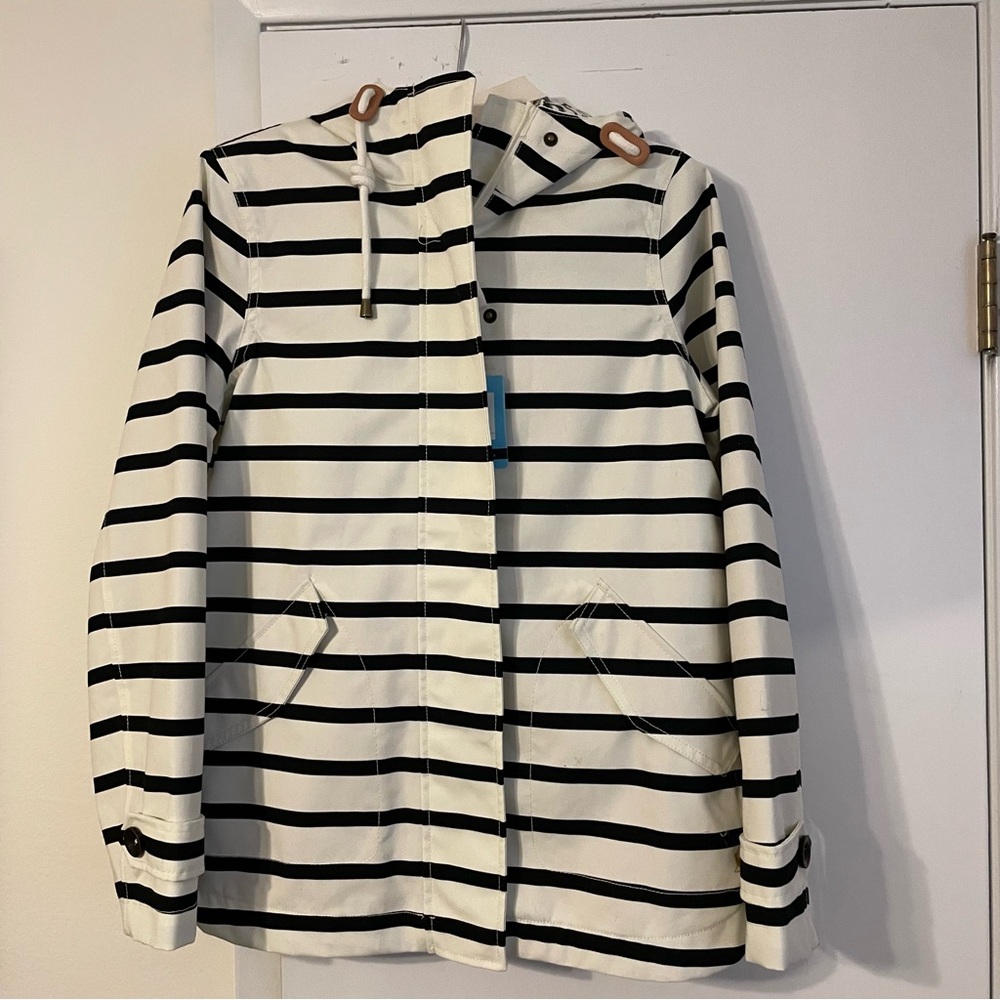 Joules Waterproof Jacket - Black and White